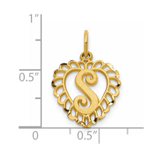 14k Yellow Gold Initial S Charm C568S