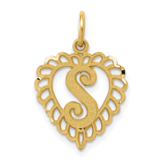 14k Yellow Gold Initial S Charm C568S