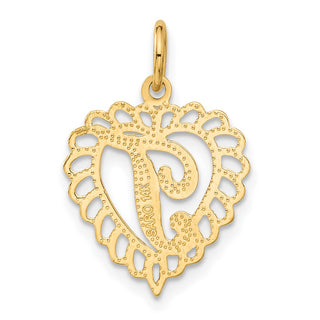 14k Yellow Gold Initial T Charm C568T