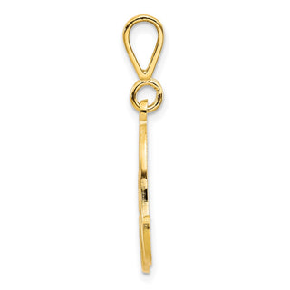 14k Yellow Gold Initial A Pendant C569A