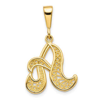 14k Yellow Gold Initial A Pendant C569A