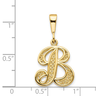 14k Yellow Gold Initial B Charm C569B