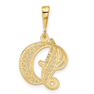 14k Yellow Gold Initial D Charm C569D