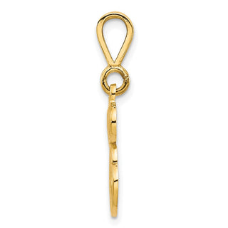 14k Yellow Gold Initial E Pendant C569E