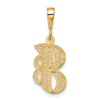 14k Yellow Gold Initial J Pendant C569J