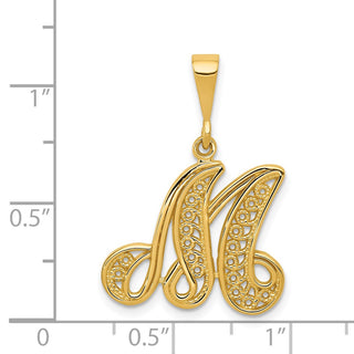 14k Yellow Gold Initial M Charm C569M