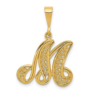 14k Yellow Gold Initial M Charm C569M