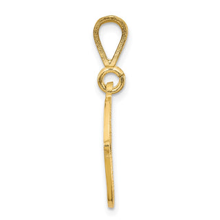 14k Yellow Gold Initial O Pendant C569O