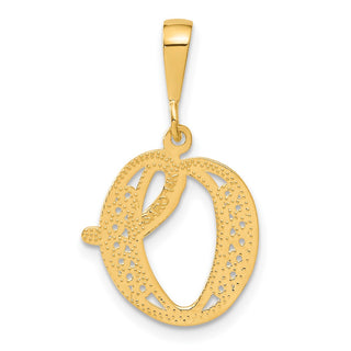 14k Yellow Gold Initial O Pendant C569O