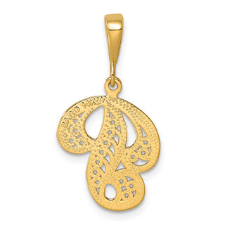 14k Yellow Gold Initial P Pendant C569P