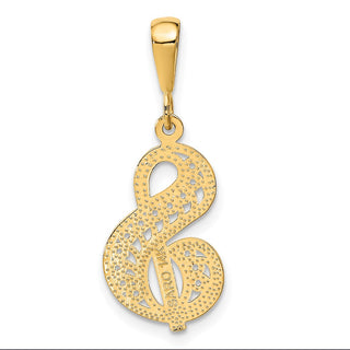 14k Yellow Gold Initial S Pendant C569S
