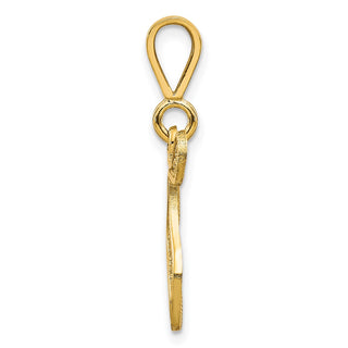 14k Yellow Gold Initial T Pendant C569T