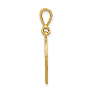 14k Yellow Gold Initial V Pendant C569V