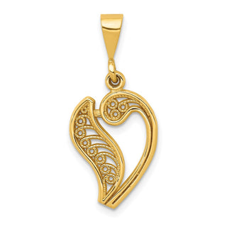 14k Yellow Gold Initial V Pendant C569V