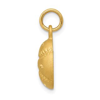14k Yellow Gold Baseball Charm
