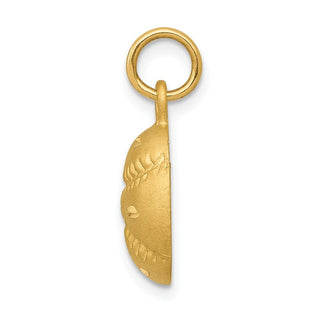 14k Yellow Gold Baseball Charm