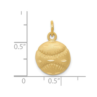 14k Yellow Gold Baseball Charm