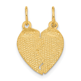 14k Yellow Gold Break Apart MY LOVE TO YOU I GIVE MY HEART Charm