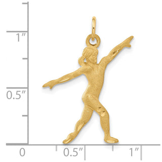 14k Yellow Gold Gymnast Charm