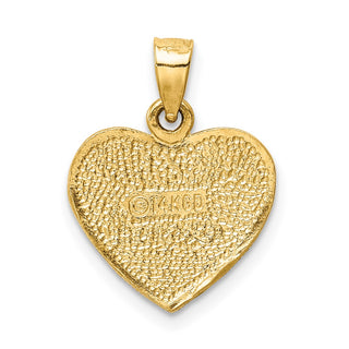 14k Yellow Gold Heart Pendant C60