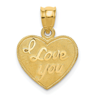 14k Yellow Gold Heart Pendant C60