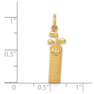 14k Yellow Gold Golf Bag Charm C717
