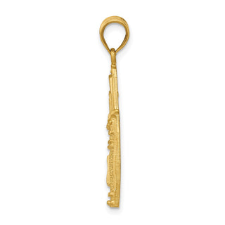 14k Yellow Gold Golf Bag Pendant C718