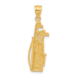 14k Yellow Gold Golf Bag Pendant C718
