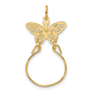 14k Yellow Gold Butterfly Holder Charm Holder Pendant