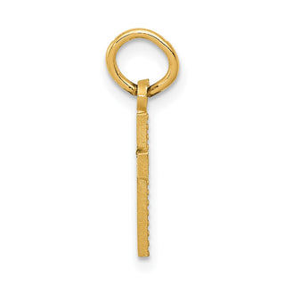 14K Yellow Gold Tiny Cross Charm C762