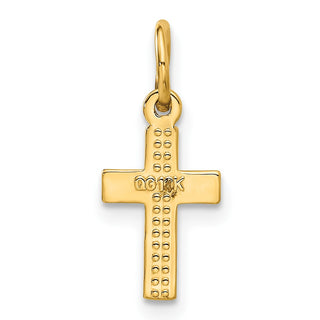 14K Yellow Gold Tiny Cross Charm C762