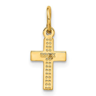 14K Yellow Gold Tiny Cross Charm C762