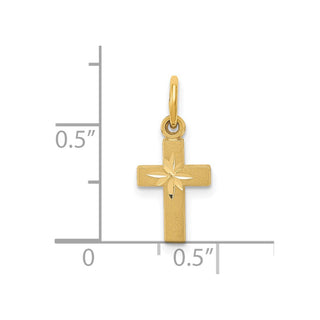 14K Yellow Gold Tiny Cross Charm C762