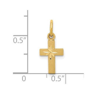 14K Yellow Gold Tiny Cross Charm C762