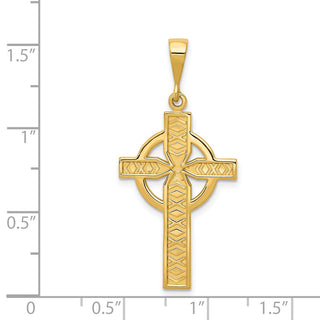 14k Yellow Gold Celtic Cross Pendant C773