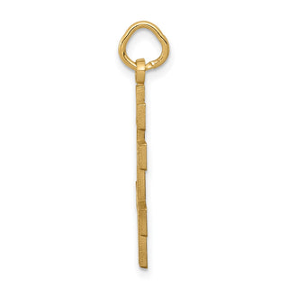 14K Yellow Gold Eastern Orthodox Cross Charm