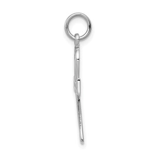 14k White Gold Ankh Cross Pendant C780