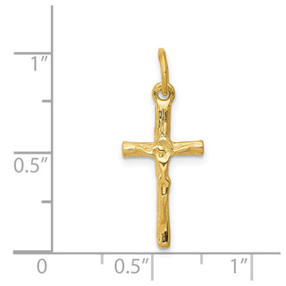 14K Yellow Gold Crucifix Charm