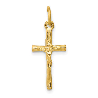 14K Yellow Gold Crucifix Charm