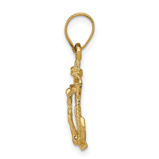 14k Yellow Gold Mariners Cross Pendant C809