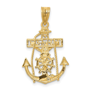 14k Yellow Gold Mariners Cross Pendant C812