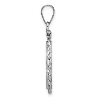 14k White Gold Twisted Wire Polished Screw Top Bezel Pendant 16.5 mm - Fits 1/10 oz American Eagle and 1/10 oz Krugerrand