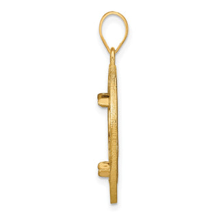 14k Yellow Gold Fancy Wire Polished 16.5mm Prong Coin Bezel Pendant - Fits 1/10 oz American Eagle and 1/10 oz Krugerrand