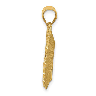 14k Yellow Gold Butterfly Pendant C859