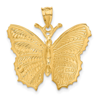 14k Yellow Gold Butterfly Pendant C859