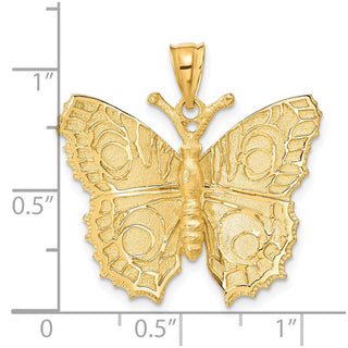 14k Yellow Gold Butterfly Pendant C859