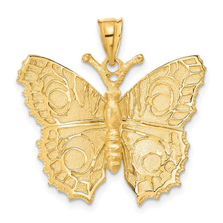 14k Yellow Gold Butterfly Pendant C859