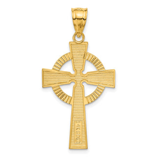 14k Yellow Gold Celtic Cross Pendant C894
