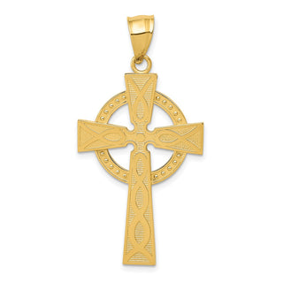14k Yellow Gold Celtic Cross Pendant C894