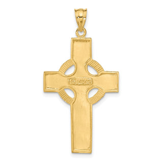 14k Yellow Gold Celtic Cross Pendant C895